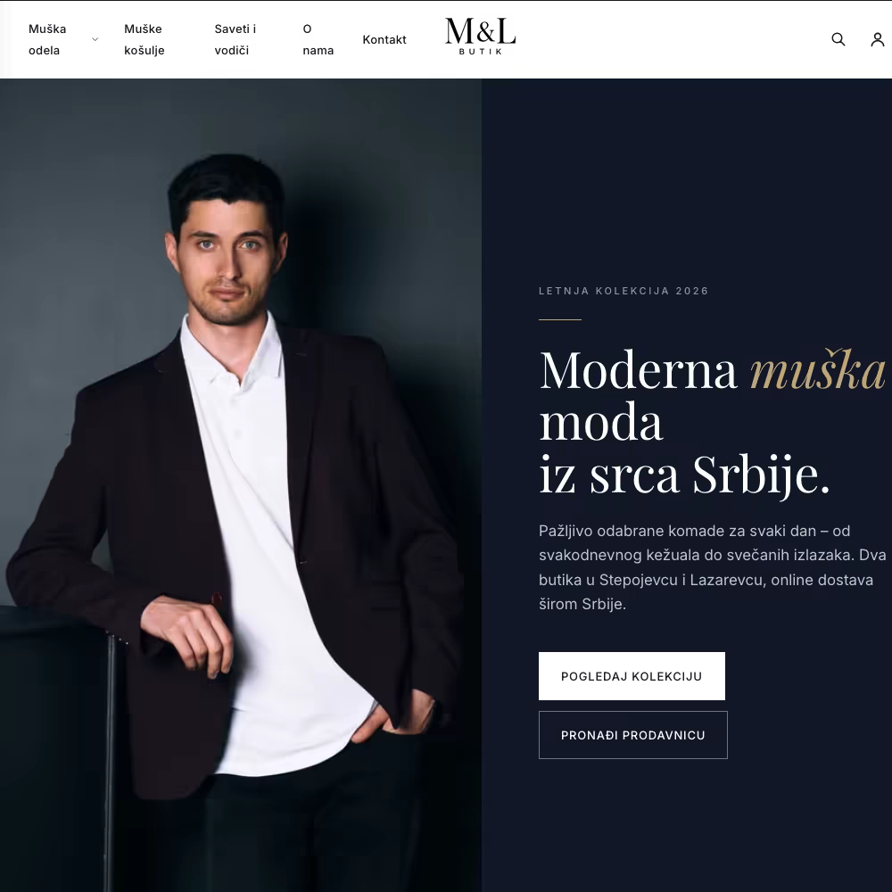 M&L Butik — New website design + Shopify build